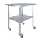 Amgood 30 in. x  36 in. Stainless Steel Table With Wheels AMG WT-3036-WHEELS - alternate 1